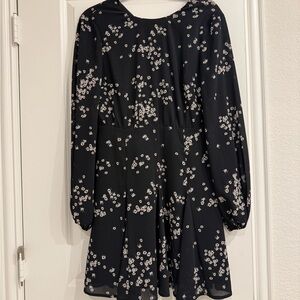 Ted Baker Black Dress with White Floral Accents